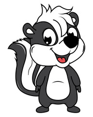 cute skunk animal cartoon illustration