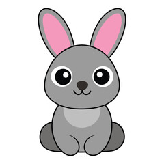  Cute bunny rabbit outline sketch vector illustration.