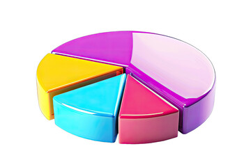 Fototapeta premium Colorful 3D pie chart