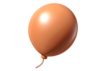 Realistic 3D render of cheerful cartoon-style balloon with soft ambient glow.