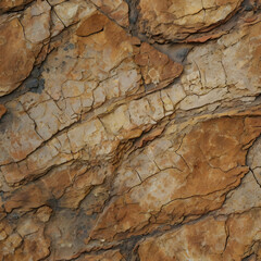 Rough Natural Rock Surface Texture with Cracks and Earthy Brown Tones