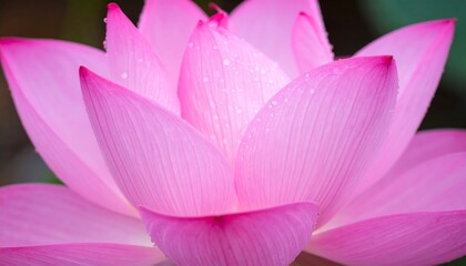 Closeup of a pink lotus flower
