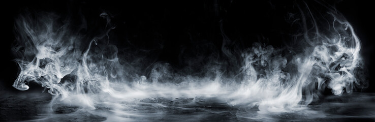 Smoke And Fog With With Empty Center - Gas Exploding - Halloween Scene