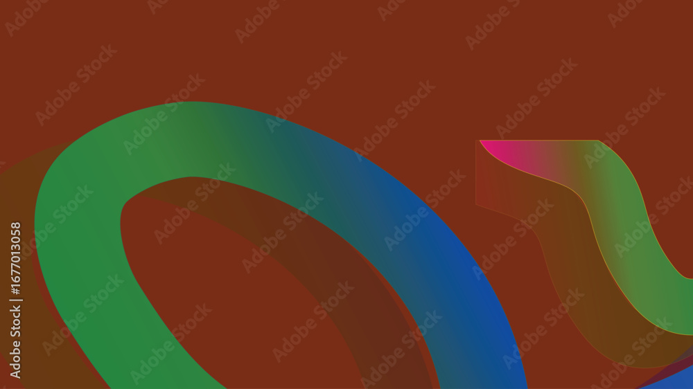 Poster abstract color line waves on multicolor background, vibrant wavy ribbon pattern with colorful gradie