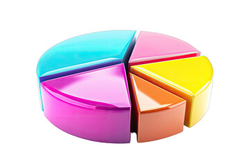 Obraz premium Vibrant 3D Pie Chart
