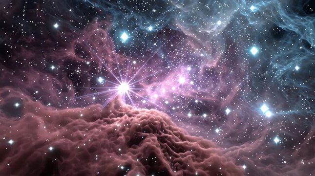 A stunning view of a vibrant galaxy with colorful nebulae and sparkling stars.