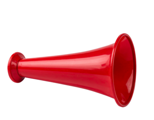  Noisy Red Blow Horn, isolated on a transparent background PNG