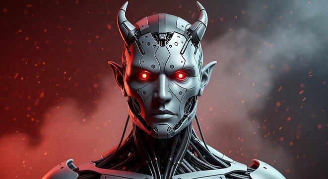 Cybernetic Demon, Focused and Intense.