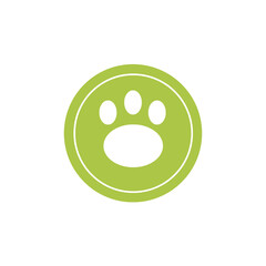 Cute cat paw print vector simple design