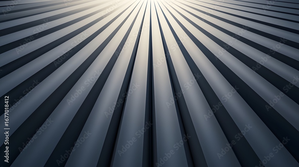 Poster a visually striking pattern of converging lines, with a gradient of light to dark, creates a sense o