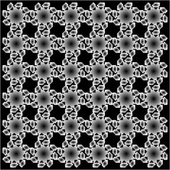 A mesmerizing lattice of glowing starbursts, interlocked in symmetry, radiating balance and harmony, creating a hypnotic geometric illusion of light.