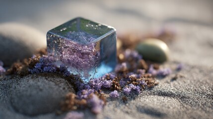 Soap with glitter artistic wellness photography skincare product lifestyle stylish composition