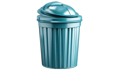Teal trash can with lid