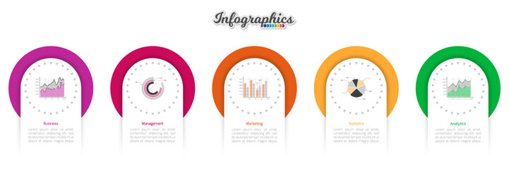 Infographic timeline template can be used for chart, diagram, web design, presentation, advertising, history