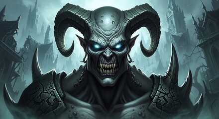 Frightening Demon Portrait.