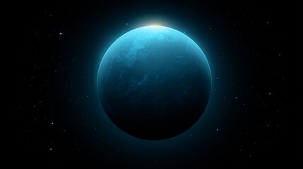 Fototapeta premium The background of big data technology is represented by a creative network picture, an abstract planet with particle PPT poster as the main visual background