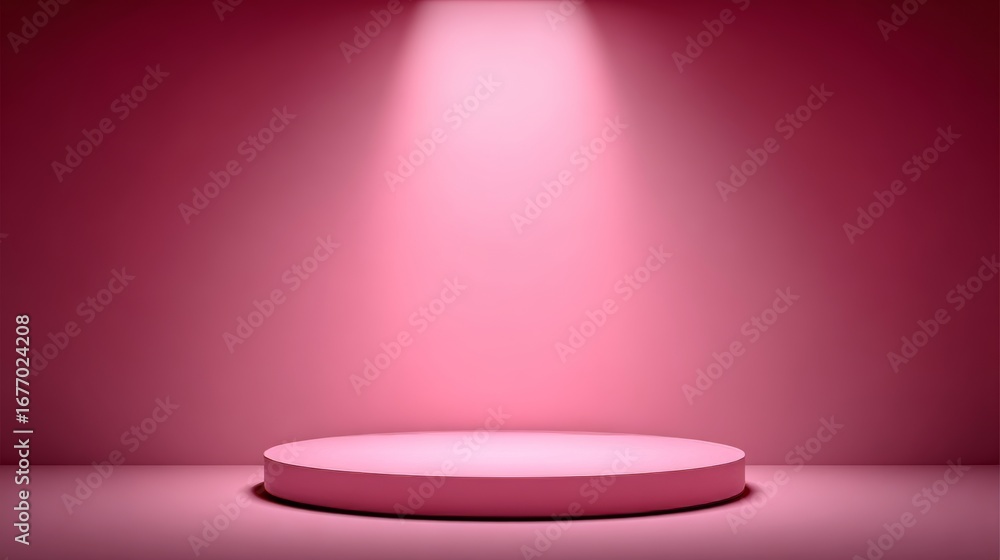 Poster amaranth pink celebrity spotlight is situated on the left of this 3d render stock designer element, 