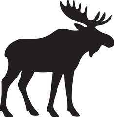 Fototapeta premium deer vector illustration in the white background.