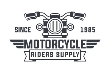 Motorcycle Badge Design Riders Supply Vintage Emblem