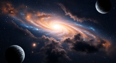 Spiral Galaxy in Deep Space.