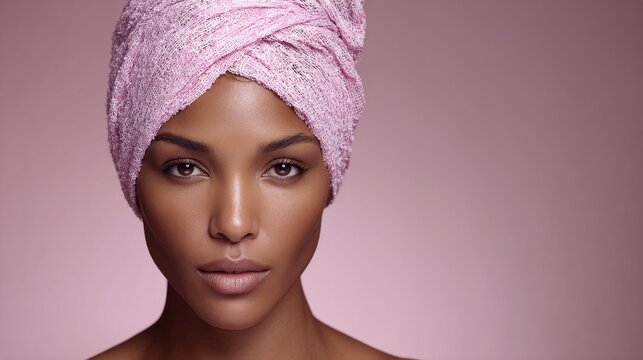 Feminine sophistication is instantly conveyed through the simple yet elegant design of a silk bonnet on a woman