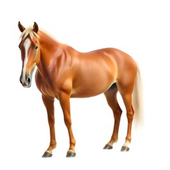 Obraz premium brown horse isolated on white brown horse isolated on white brown horse isolated on white