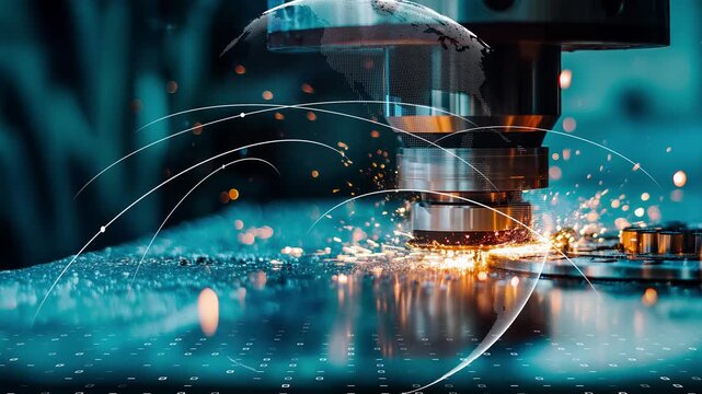 Smart manufacturing process with precision machinery