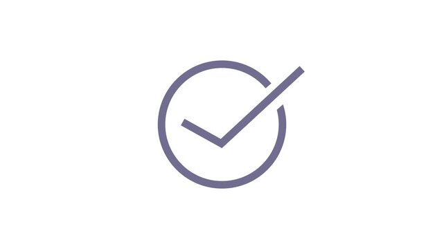 4K Check mark symbols. Success, accepted. Alpha Channel Transparent, Composite Video, Just Drag and Drop on your Footage