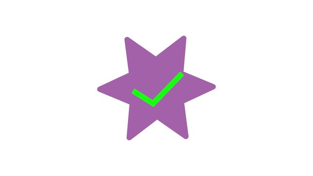 Looped animated check mark icon. Represents approval, correctness, acceptance, and confirmation for business or personal tasks.