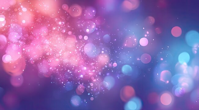 Abstract bokeh background with swirling, soft, pastel colors. Blending pink, purple, and blue tones with bright, circular highlights