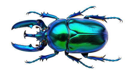 Isolated Iridescent Jewel Beetle