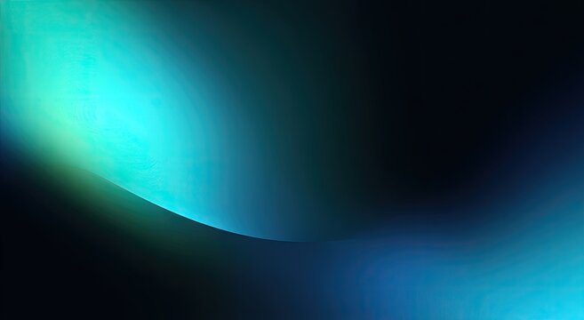 Abstract, swirling, teal and blue gradients on black background - Powered by Adobe