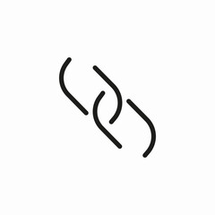 broken chain separated icon sign vector