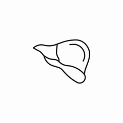 human liver outline icon sign vector
