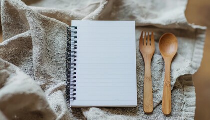 Sunlit Morning Journaling with a Blank Recipe Notebook