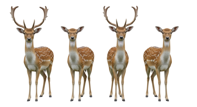 Isolated Fallow Deer Group