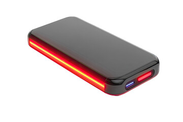Portable power bank with glowing indicator