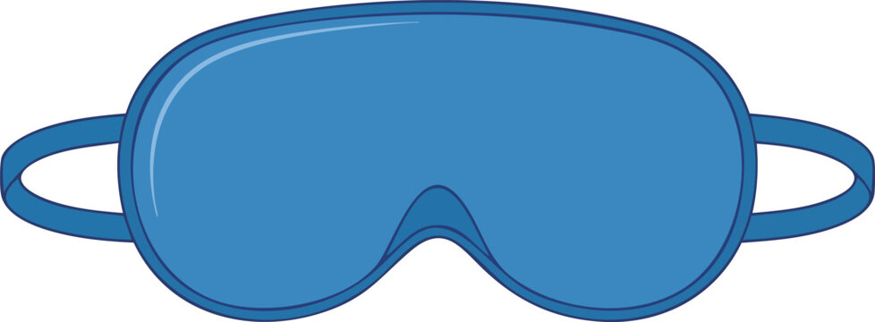 Blue sleep mask vector illustration for relaxation sleepmask eyemask sleeping rest  isolated  dream  blue
