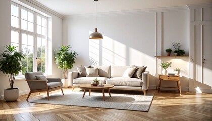 Minimalist Living Room with Soft Light