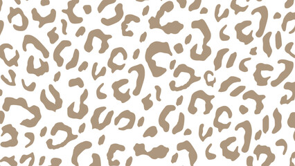 White and brown leopard skin texture. Animal print background. Luxury wallpaper.