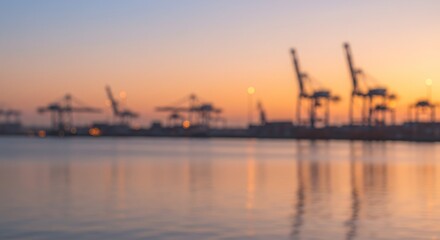 Blurred Shipping Dock Background