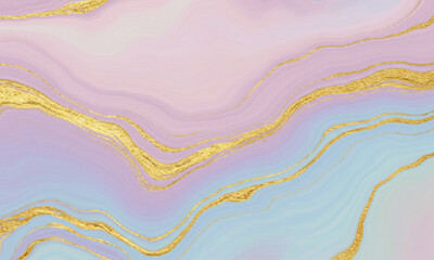 Elegant Marble with Gold Swirls