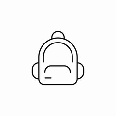 backpack line icon icon sign vector