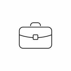 briefcase with buckle icon sign vector