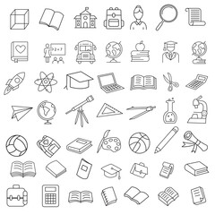 Book Line Icons Editable Stroke, Book line vector icon set. The set contains icons: Book, Audiobook, E-Reader, Studying, Tutorial, Personal Organizer, Diary, Reference Book.