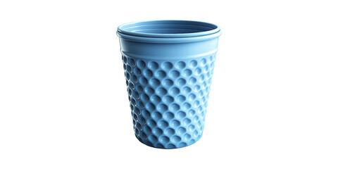 Blue Textured Silicone Cup. Durable And Eco-Friendly Drinkware For Everyday Use Isolated On Transparent Background