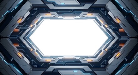 Obraz premium Futuristic Portal Gateway Technology Design.