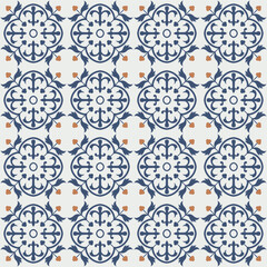 Classical Repeating Symmetrical Decor Tiles Vector Design