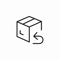 box return arrow icon sign vector