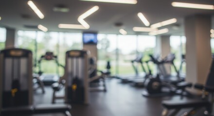 Blurred Gym Fitness Area Background